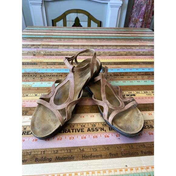 Naot Dorith Sandals Womens Sz 11 EU 42 Strappy Latte Brown Leather Classic - Picture 10 of 10